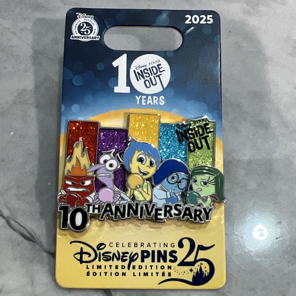 Disney Inside Out 10th Anniversary Pin Limited Edition LE 2400